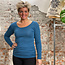 Hocosa - longsleeve wol zijde dames * zeeblauw *