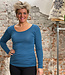 Hocosa HOCOSA longsleeve van biologische wol zijde dames ZEEBLAUW