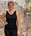 Living Crafts wol zijde hemd V-HALS * zwart *