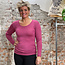 Hocosa - longsleeve wol zijde dames * fuchsia *