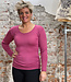 HOCOSA longsleeve van biologische wol zijde dames FUCHSIA