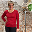 Hocosa Hocosa - longsleeve wol zijde dames * rood *