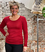 HOCOSA longsleeve van biologische wol zijde dames ROOD