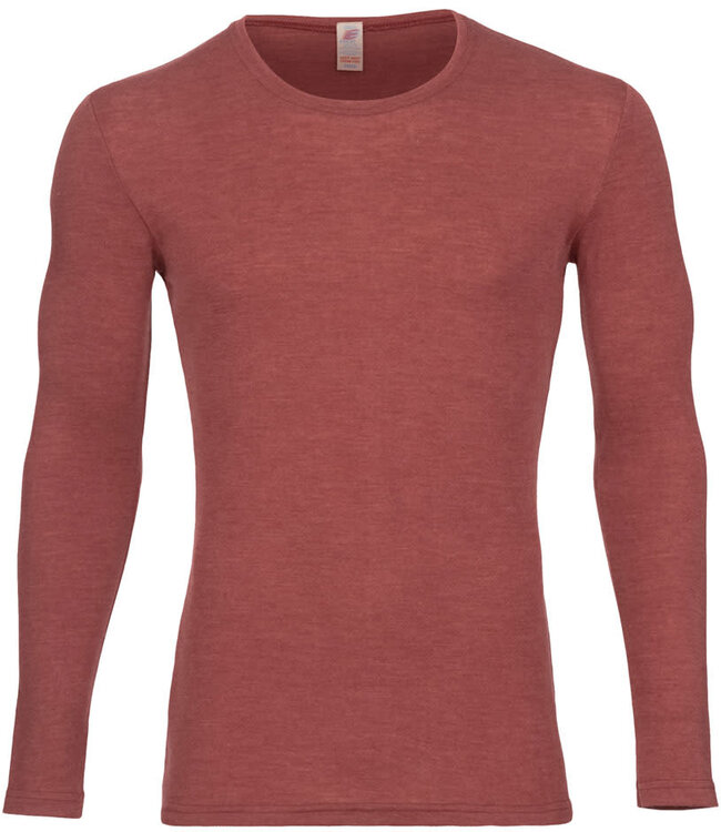 ENGEL Wol zijde longsleeve heren wollen ondergoed KOPER