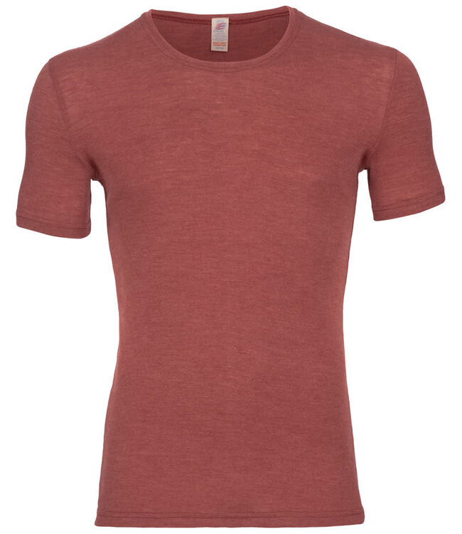 ENGEL Wol zijde shirt korte mouw heren wollen ondergoed KOPER