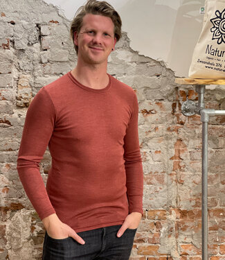 Engel ENGEL Wol zijde longsleeve heren wollen ondergoed KOPER