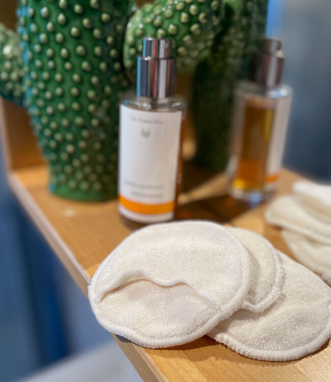 ZERO WASTE Wasbare watten schijfjes biologisch katoen (7 stuks) Living Crafts