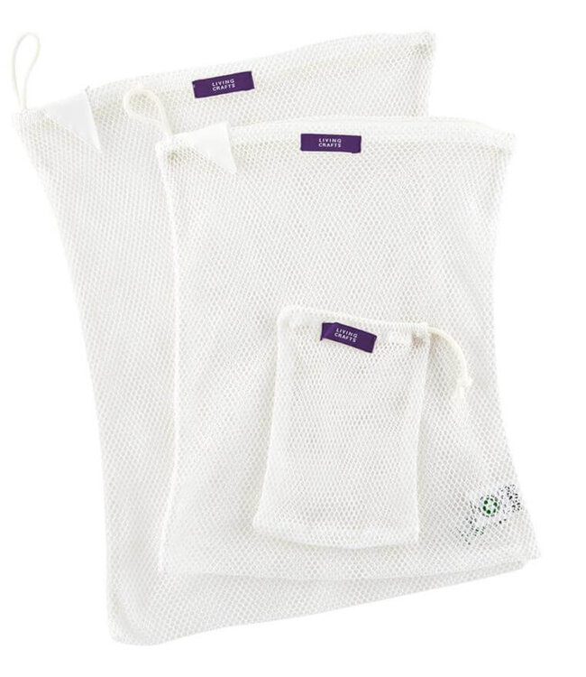Wasnet netjes van biologisch katoen ZERO WASTE (3 stuks) Living Crafts