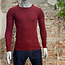 Hocosa longsleeve van biologische wol zijde heren BORDEAUX