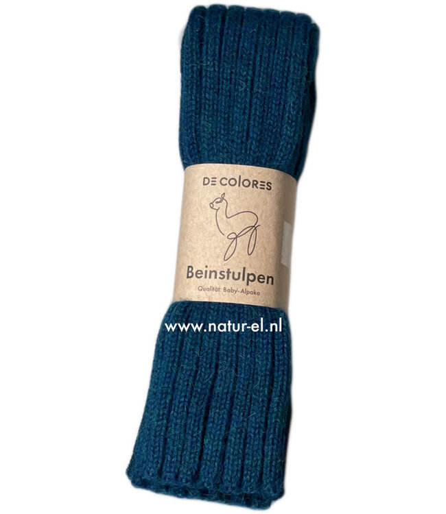 DE COLORES beenwarmers baby alpaca PETROL 75 - 40 cm