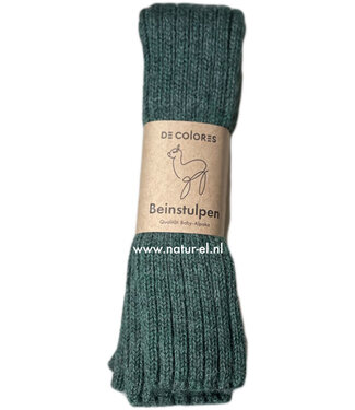 De Colores DE COLORES beenwarmers baby alpaca GRIJS GROEN 65- 40 cm