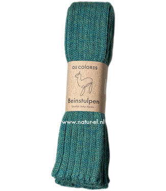 De Colores DE COLORES beenwarmers baby alpaca GROEN MELANGE 70 - 40 cm