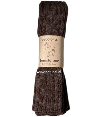 De Colores DE COLORES beenwarmers baby alpaca MOKKA 28 - 40 cm