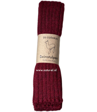 De Colores DE COLORES beenwarmers baby alpaca ROOD 47 - 40 cm