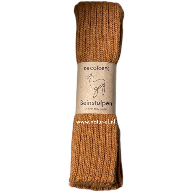 DE COLORES beenwarmers baby alpaca MOSTERD 22 - 40 cm