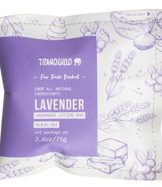Tranquillo ZERO WASTE body lotion bar LAVENDEL zonder palmolie TRANQUILLO