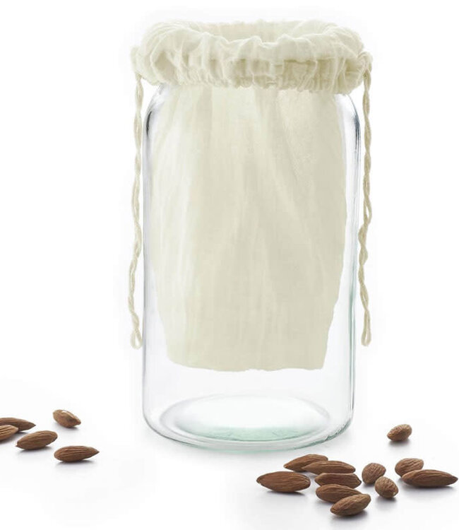Zeefzak zeefdoek kaasdoek zeef van biologisch katoen ZERO WASTE Living Crafts