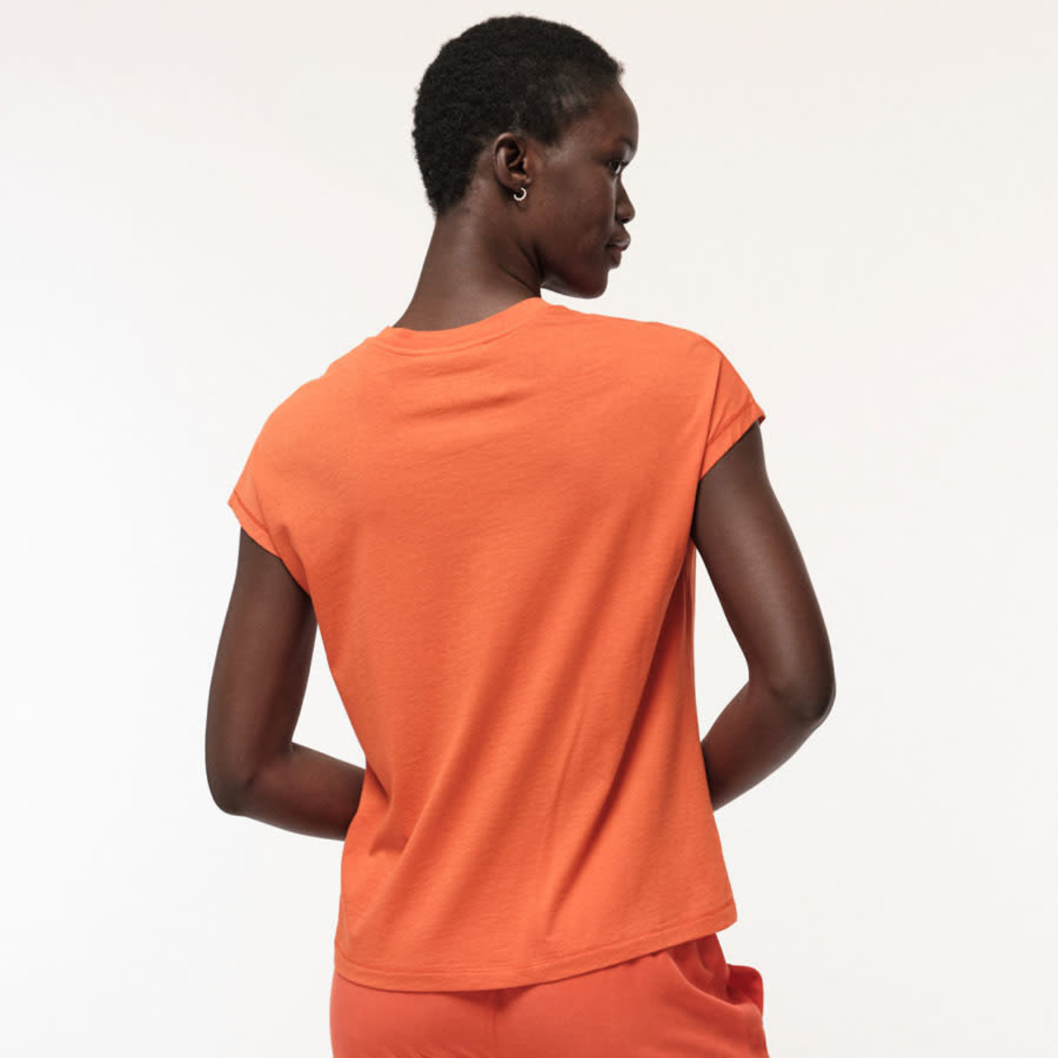 LANIUS shirt met kapmouw biologisch katoen MILA MANGO | Natur-el - Natur-el
