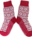 Hirsch Natur Noorse wollen sokken ROOD WIT 030 36