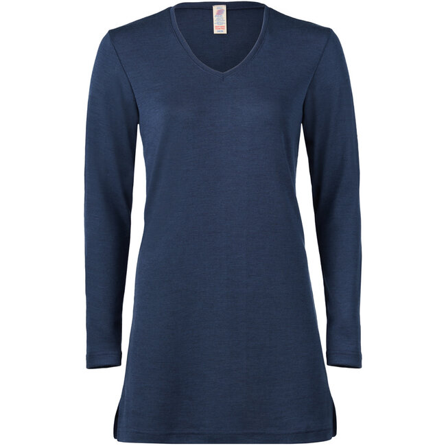 ENGEL Wol zijde tuniek shirt dames NAVY biologische wol