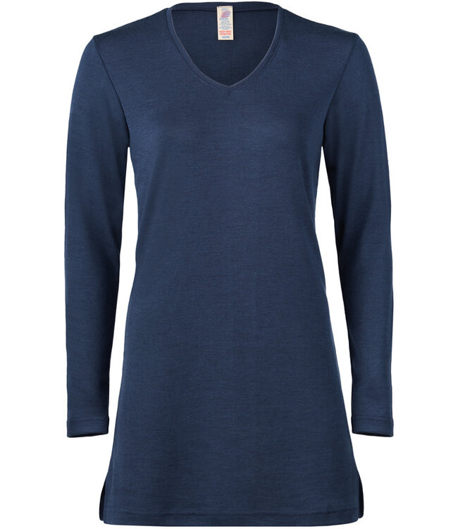 ENGEL Wol zijde tuniek shirt dames NAVY biologische wol