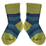 Hirsch Natur wollen sokken baby gestreept * petrol groen 015 200 *