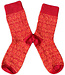 Hirsch Natur HIRSCH Dunne wollen sokken baby Noors 056 57 rood oranje