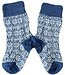 Hirsch Natur HIRSCH dunne wollen sokken baby Noors 056 80 jeans wit