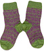Hirsch Natur HIRSCH dunne wollen sokken baby Noors 056 43 groen pink