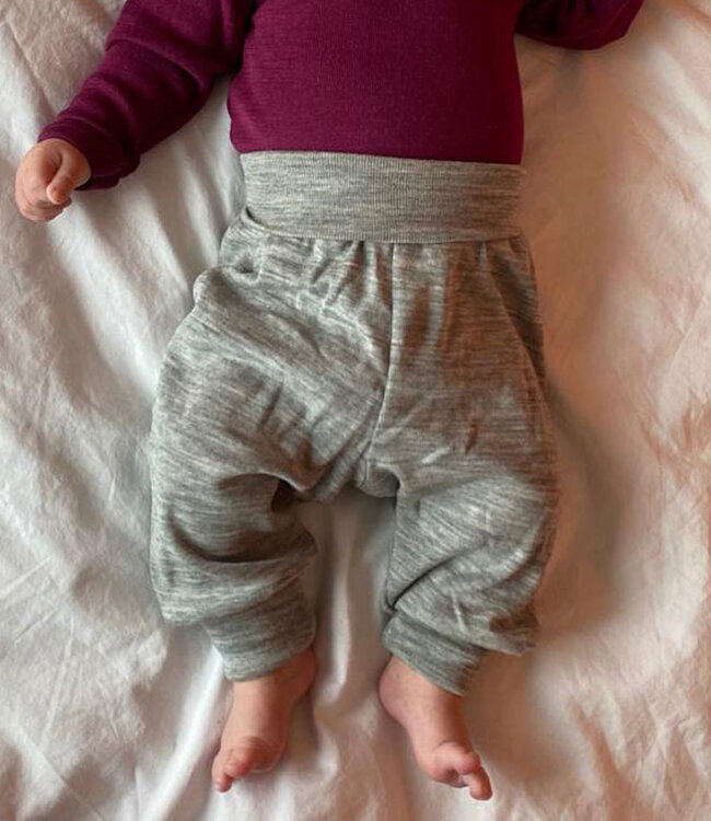 Engel Natur BABY wol zijde BROEKJE GRIJS biologische wol