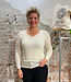 Hocosa HOCOSA longsleeve wol zijde dames v-hals NATUREL