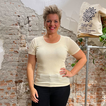 Jabeth Wilson krant achterzijde wol zijde shirts voor dames biologisch wollen ondergoed | Natur-el -  Natur-el