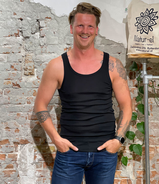 HOCOSA hemd wol zijde heren ZWART