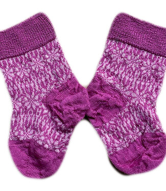 Hirsch Natur HIRSCH Dunne wollen sokken baby Noors 056 97 ROZE