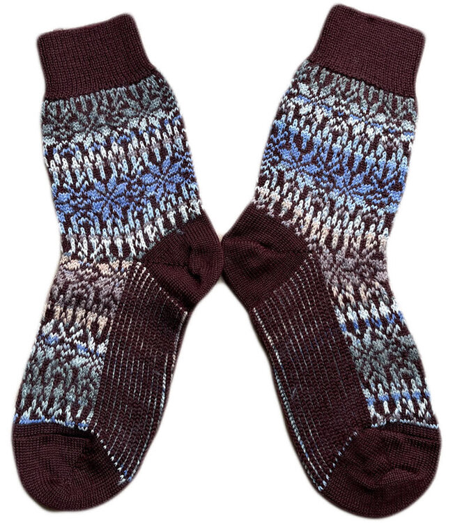 HIRSCH Noorse pure wollen sokken 030 32 STARRY NIGHT