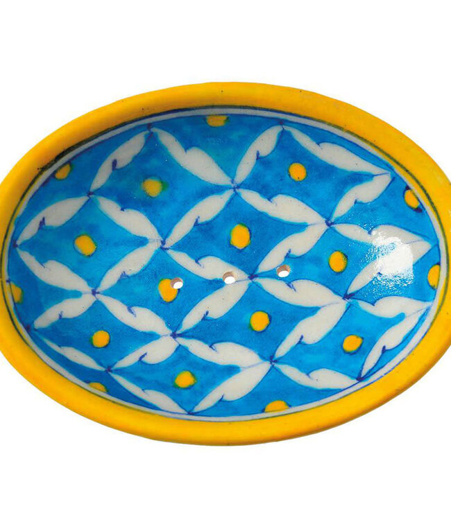 Zeep schaaltje van keramiek HAPPINESS Handmade & Fairtrade