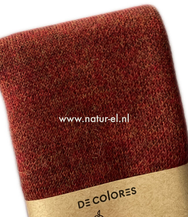 DE COLORES nierwarmer alpaca ROEST ZWART 48 REVERSIBLE