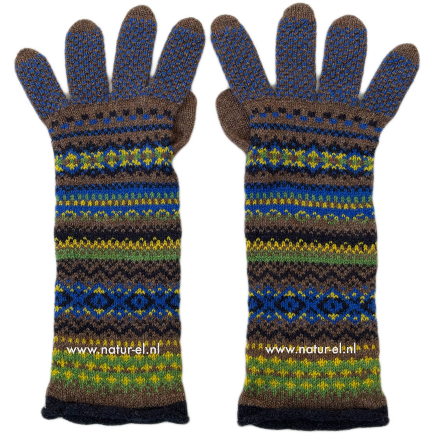 Peer retort boiler ERIBE lamswollen handschoenen merino ALPINE HARRIS BROWN | Natur-el -  Natur-el