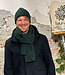 Wollen shawl met kabelpatroon BOTTLE GREEN unisex FISHERMAN