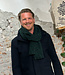 Wollen shawl met kabelpatroon BOTTLE GREEN unisex FISHERMAN