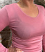 LIVING CRAFTS wol zijde longsleeve biologische wol LIGHT PINK