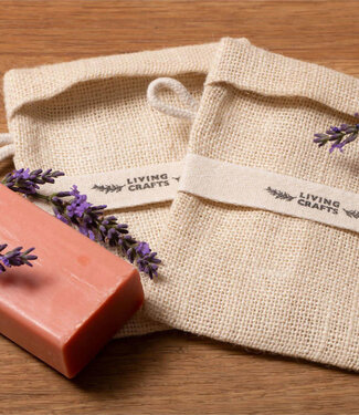 Living Crafts Zeep netje scrub handschoen van JUTE ZERO WASTE (2 stuks) Living Crafts