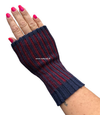 De Colores DE COLORES Polswarmers 100% baby alpaca TWO TONE NAVY 88