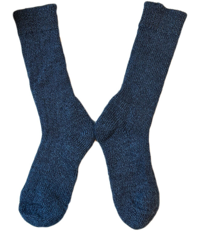 HIRSCH NATUR lange wollen sokken kind effen TWEED 011 27