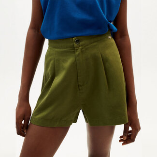 THINKING MU THINKING MU korte broek NARCISO GREEN hennep biokatoen