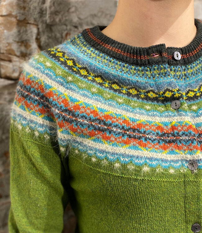 ERIBÉ merino wollen ALPINE VEST met angora MOSS