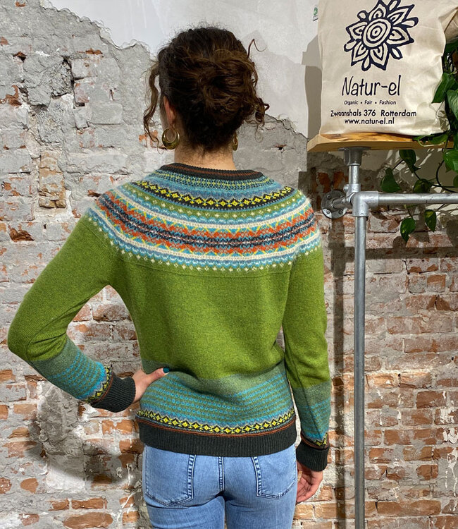 ERIBÉ merino wollen ALPINE VEST met angora MOSS