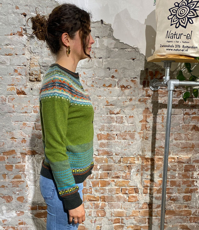 ERIBÉ merino wollen ALPINE VEST met angora MOSS