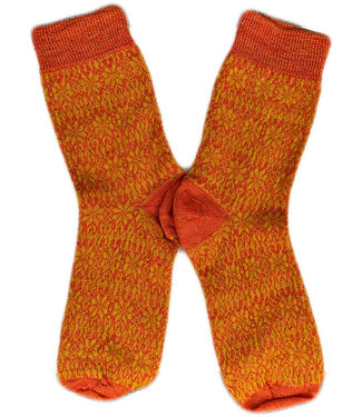 Hirsch Natur HIRSCH dunne wollen sokken KIND Noors 056 85 Curry oranje