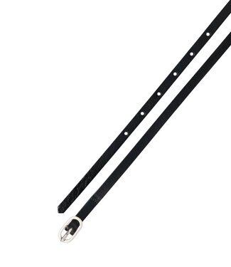 Lanius LANIUS smalle riem van plantaardig gelooid leer BLACK